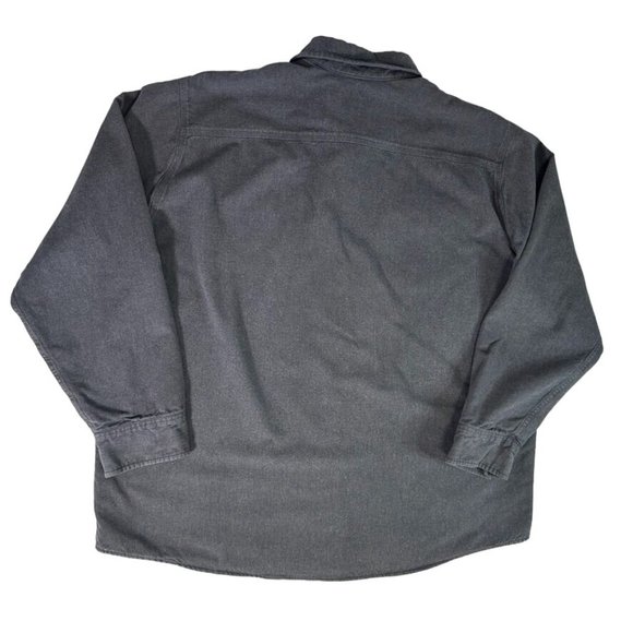 EDDIE BAUER Denim Shacket w Plaid Flannel Interior Lining Mens Size 2XL - Picture 6 of 9